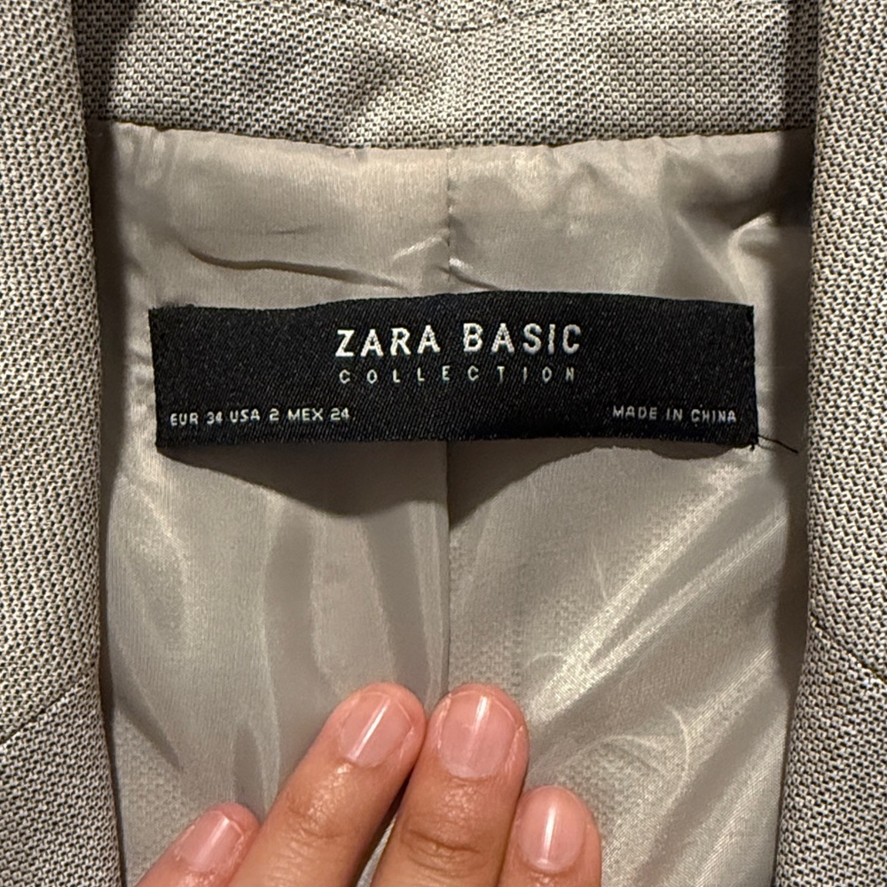 Zara Basic Collection Light Gray Blazer - image 4